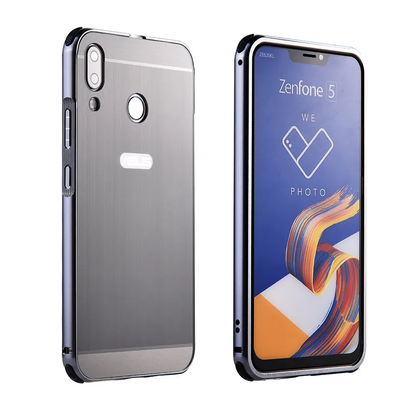 Для Asus Zenfone 5 ZE620KL металлическая рамка бампер углеродное волокно задняя крышка Silm