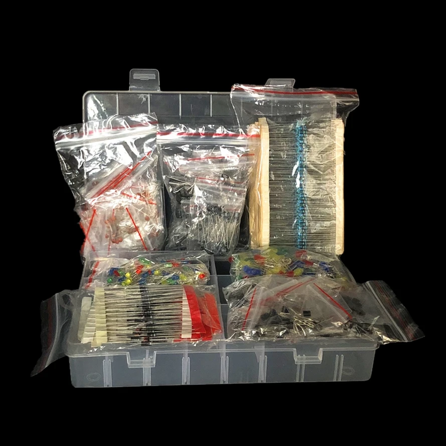 Online Resistore a film metallico assortimento kit led diodi Condensatore Elettrolitico di Ceramica set transistor Pacchetto fai da te componenti elettronici Kit