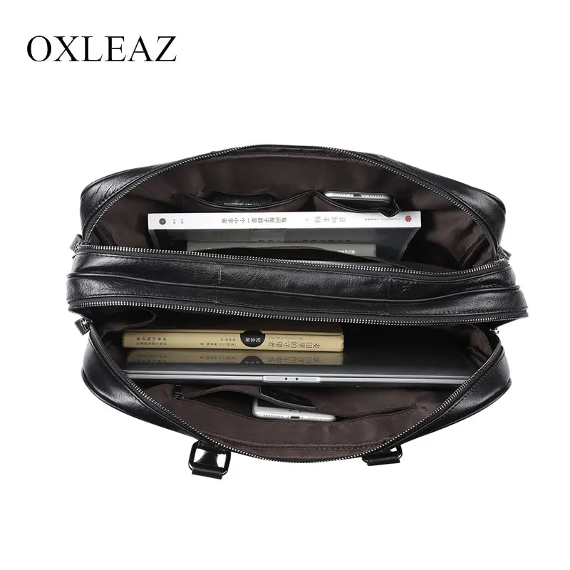 Oxleaz Элитный бренд Бизнес 15 &quotноутбук Портфели Для мужчин из натуральной кожи для