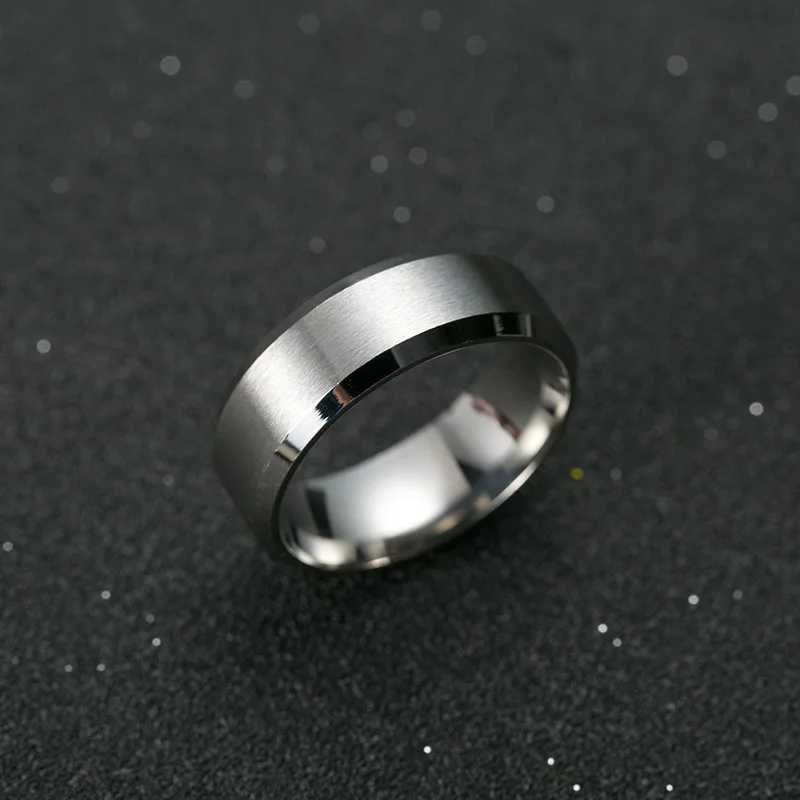 Anillo de titanio negro para hombre