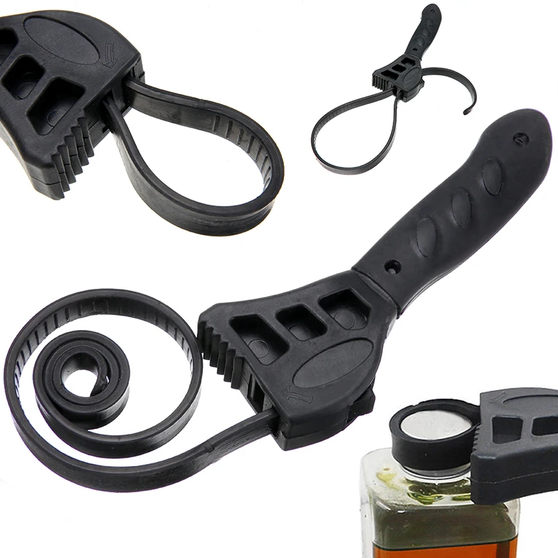 500mm Universal Rubber Strap Wrench Adjustable Spanner Opener Wrench Black Car Repair Tools For Any Shape Opener Hand Tool
