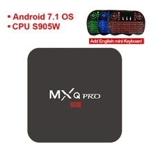 S905W MXQ PRO Android 7.1 TV Box Amlogic Quad Core 64Bit Ram 1GB ROM 8GB 4K MXQ PRO WiFi Smart Media Playe PK X96MINI