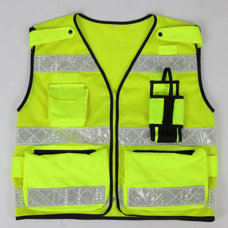 

Reflective Safety Warning Vest Working Clothes Reflectante Chaleco Day Night Protective Vest For Cycling Road Traffic DYF026