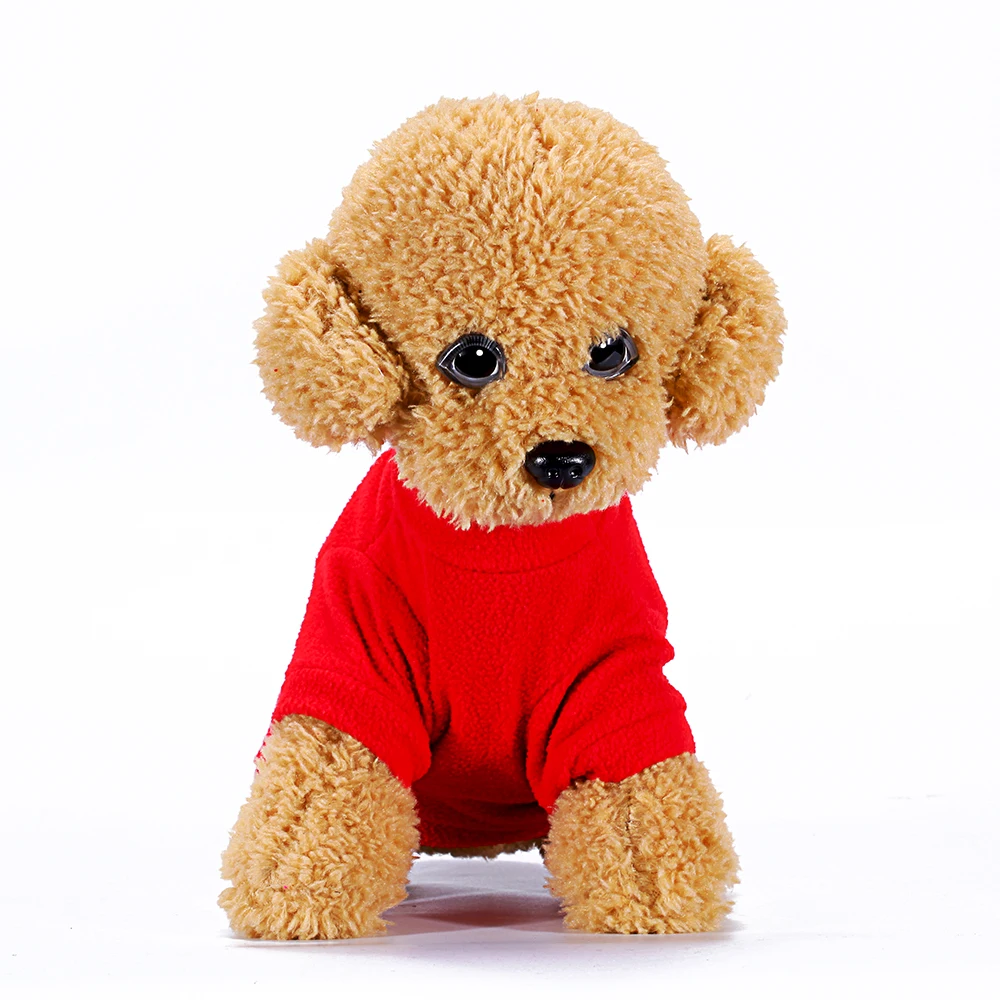 Merry Christmas festival Cotton Dog Hoodies winter dog clothes RED clothes for small dogs PUppy OUTFIT dog jumpers clothing for cats dog dRESSES  (2)