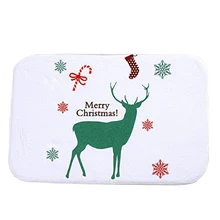 Горячая GCZW-нескользящие коврики перед домашним ковром для спальни/зеленый Рождественский олень 40x60 см
