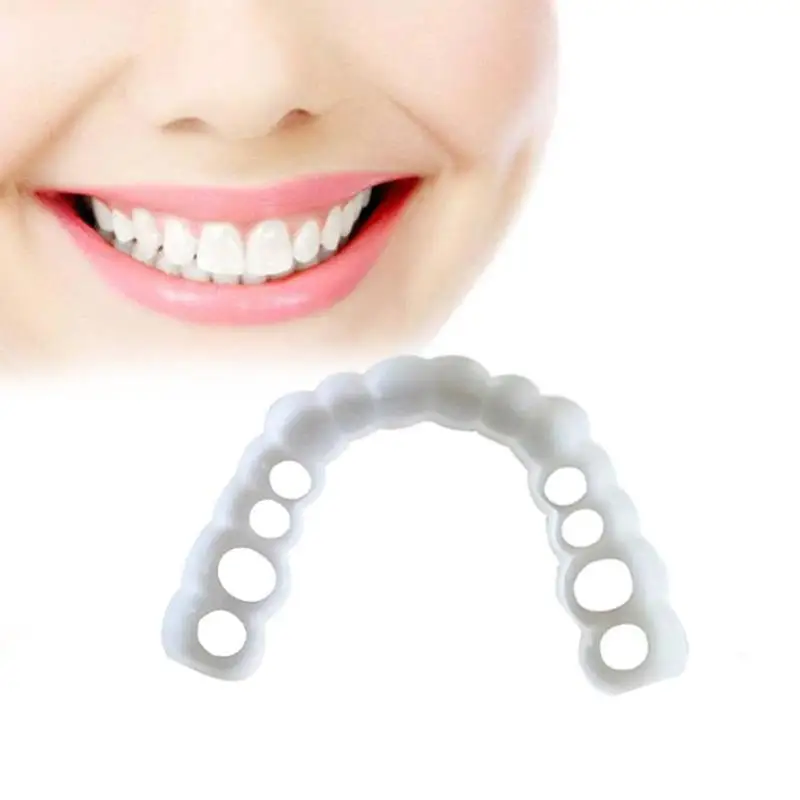 1 set Teeth Whitening Snap On Smile Denture Instant Perfect Smile Teeth Fake Upper and lower teeth Cover anti-real brace snap