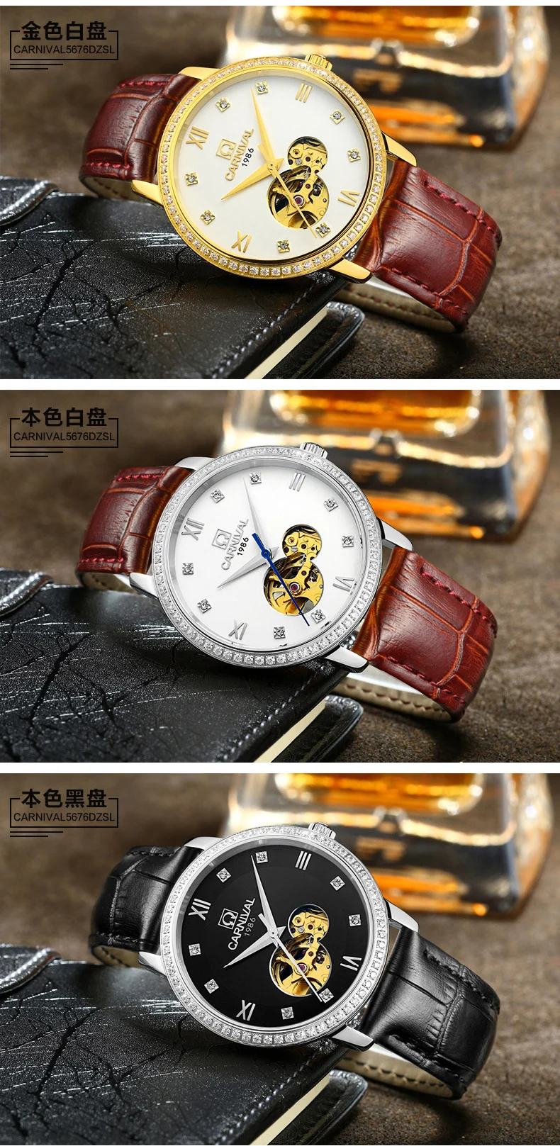 Часы Carnival для мужчин Японии MIYOTA 8N24 автоматические механические Роскошные брендовые часы сапфир reloj hombre Diamond Часы C5676-4