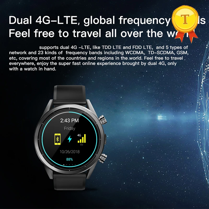 Умные часы с gps 1 39 дюйма MTK6739 Android 7 4G Камера 8 0 МП|Смарт-часы| |