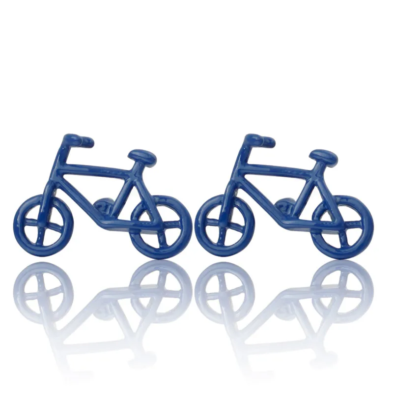 

C-MAN shirt cufflinks for mens Brand cuff buttons Blue bike cuff link gemelos High Quality abotoaduras Designer Jewelry