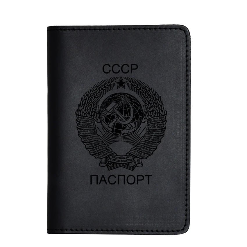 Обложка для паспорта мужчин черный красный Винтаж сумки