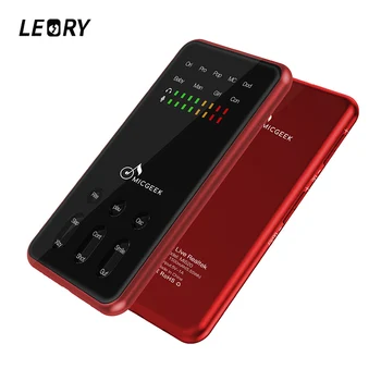 

LEORY MicGeek MI520 Multifunctional Karaoke Sing Microphone Change DSP Mobile National Broadcast Singing Mobile Phone Card