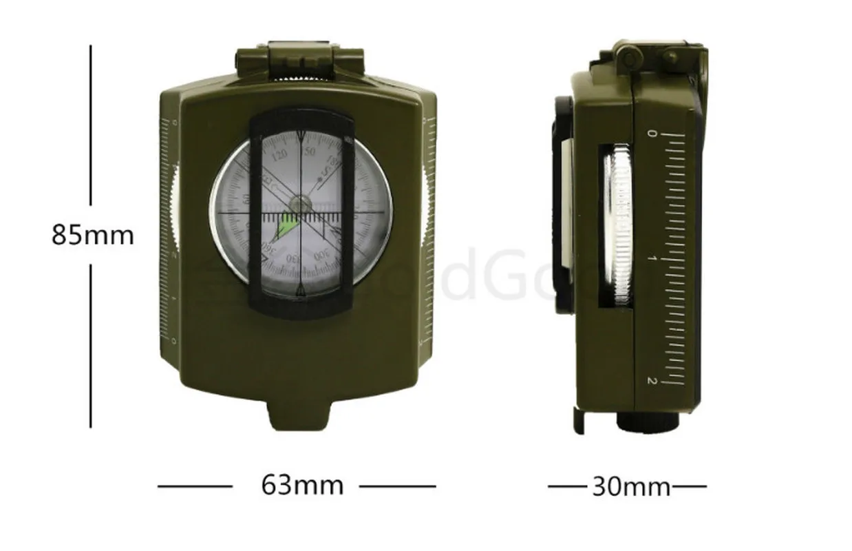 Outdoor Multi-function Compass Metal with Luminous Waterproof Survival Military Compass Hiking Camping Army Pocket Equipment