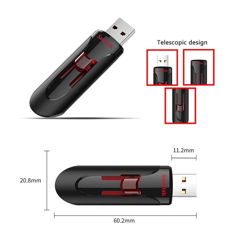 Флеш-накопитель SanDisk USB 3,0 флэш-диск 16 ГБ 32 ГБ 64 Гб 128 ГБ 256 ГБ высокоскоростная карта памяти флеш-накопитель USB 3,0 CZ600 U диск для ПК