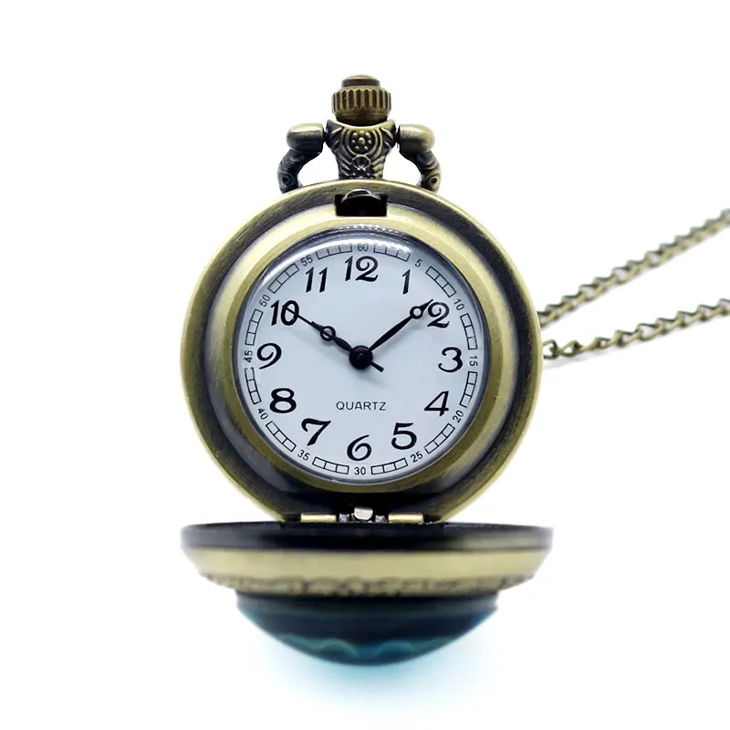 Ретро Бронзовый Бэтмен Стиль Fob часы высшего качества кварцевые Pocke часы с Подарочное ожерелье-цепочка Relogio De Bolso