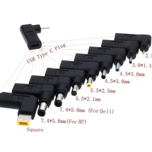Адаптер питания для ноутбука, разъем постоянного тока, usb type C, женский, универсальный, мужской разъем, конвертер для lenovo, для Asus, зарядное устройство для ноутбука