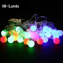 Hi-Lumix светодиодный шар гирлянды 8 режимов 10 м 80 светодиодный s водонепроницаемый Глобальный канат праздник Рождество Свадьба Сад газон декор для дворика