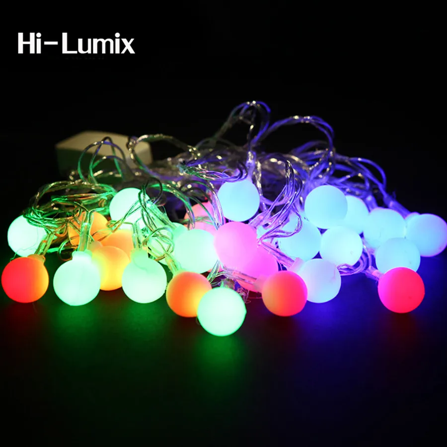 

Hi-Lumix LED Ball String Lights 8 modes 10M 80leds Waterproof Global rope Holiday Christmas Wedding Garden Lawn Patio Decoration