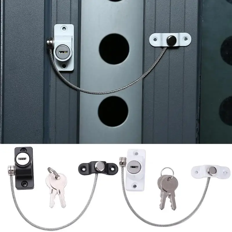 1 комплект, детский безопасный оконный замок, защита для детей, ограничитель для блокировки окон, защитная дверная пробка 18 см, защитный оконный ремень, замок