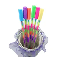 36 шт./партия, 6 цветов, новая модная цветная гелевая ручка, кисть для гуаши, для студентов, ручки для рисования, акция, подарок