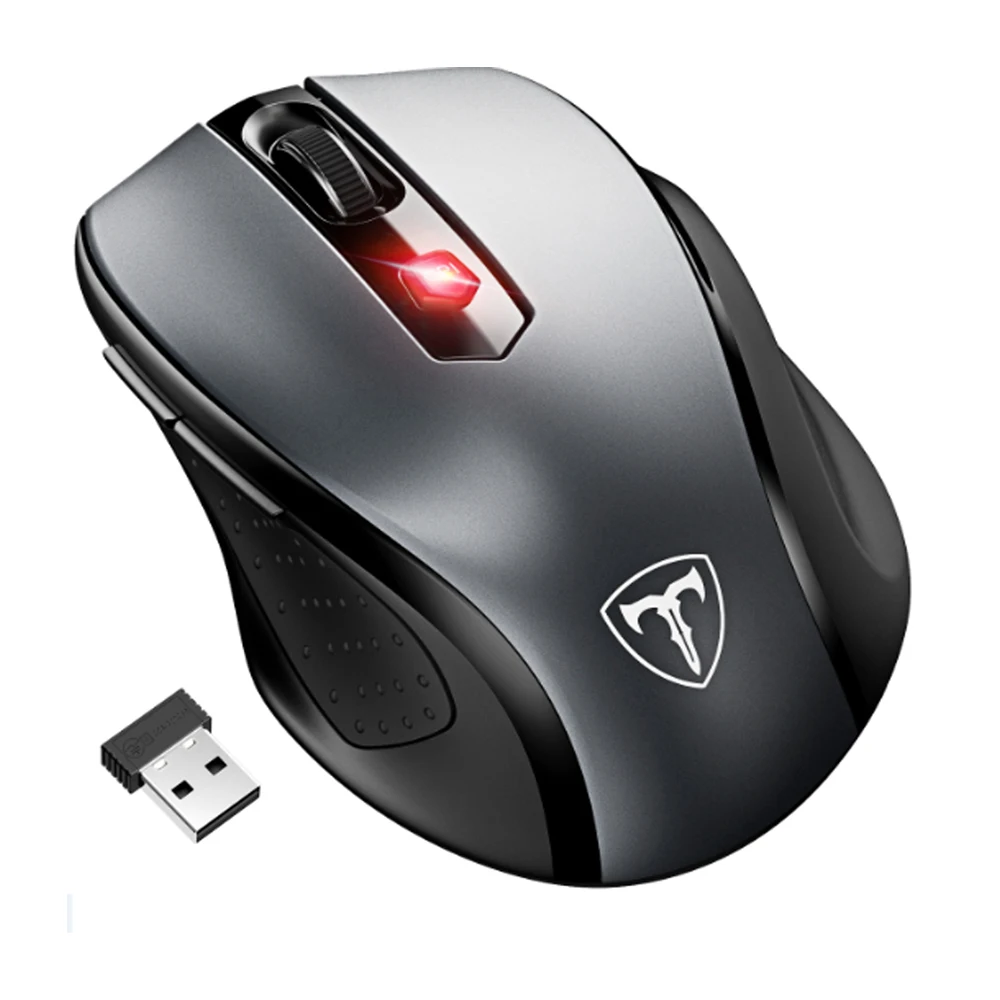 VicTsing Wireless Mouse Portable Mobile Optical Mice 2.4G with USB Receiver 5 Adjustable DPI Level 6 Buttons for Laptop PC New