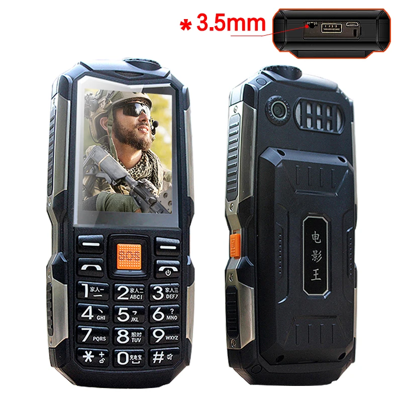 L18 shockproof 3 5mm earphone jack power bank flashlight SOS speed dial wireless FM radio rugged