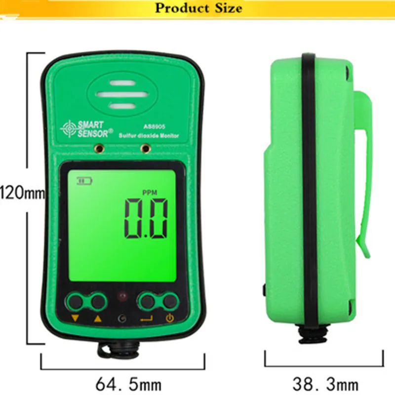AS8905 high precision portable industrial sulfur dioxide gas detector
