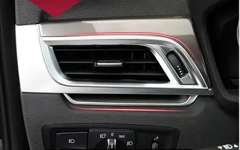 

For BMW X1 E84 F48 2009-2015 2016 2017 ABS Chrome plastic Interior Dashboard AC Air Conditioning Vent Cover TrimLeft Hand Drive