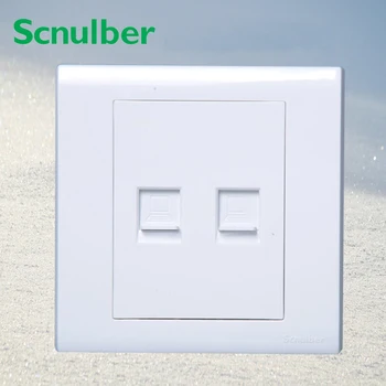 

double RJ45 computer internet touch wall switch outlet socket connetctor