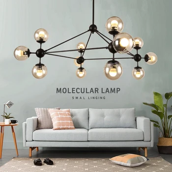 

Post-Modern LED Chandelier Metal Glass Modern Bar Coffee Shop Europe Living Room Indoor Lamp Ceiling Decoretion Light Fixture