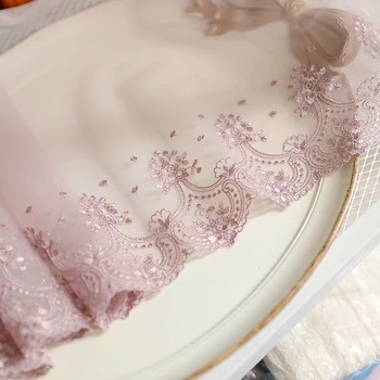 

5yards/bag new good quality fine bean paste mesh embroidery lace wide 23cm free shipping