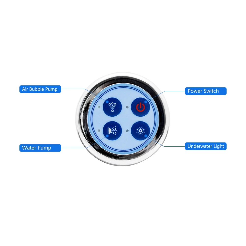 Design simples em forma redonda banheira de hidromassagem banho bomba de água sistema de controle de massagem banheira de hidromassagem acessórios painel de controle-1