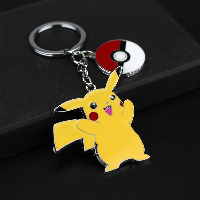 

Cartoon Pendants Key Chain PIKACHU Key Rings for Women Sweet Key Holder for Bags Keychain
