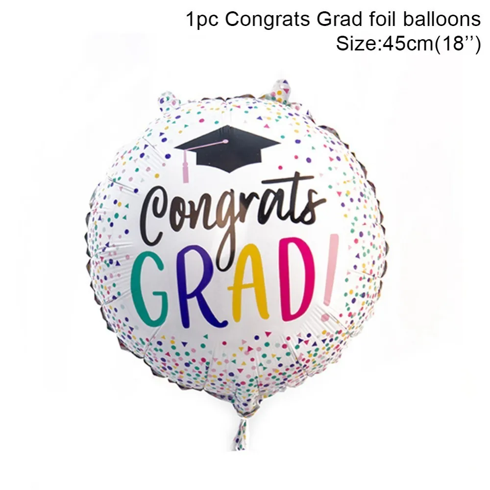 Foil Balloons 4 Выпускной фото стенд реквизит Выпускные вечерние украшения поздравление град баннер Выпускной фон с воздушными шарами класс - Цвет: Foil Balloons 4