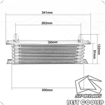 

176F /80 Deg Thermostat 7 Row Oil cooler w/ Mounting Bracket+ Adapter Hose Kit