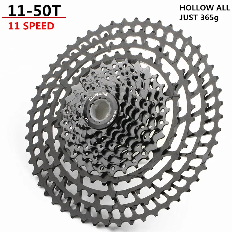 preço SUNSHNE MTB 11 Velocidade 11 50 T Cassete 365g Ultraleve Bicicleta de Roda Livre 11 t Peças de Bicicletas de Montanha Para Shimano M9000 M7000 M8000