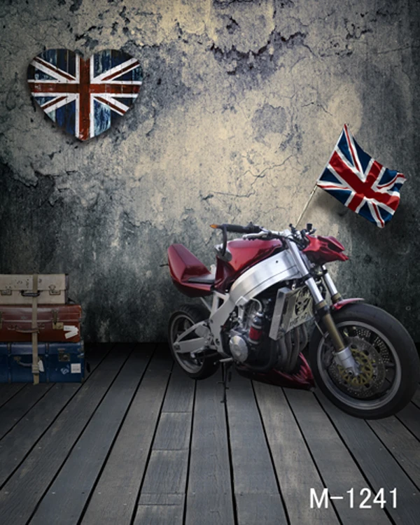 

200CM * 300CM new 2016 vinyl photography backdrops photo studio photographic background hot sale America motorcycle grey wall 24