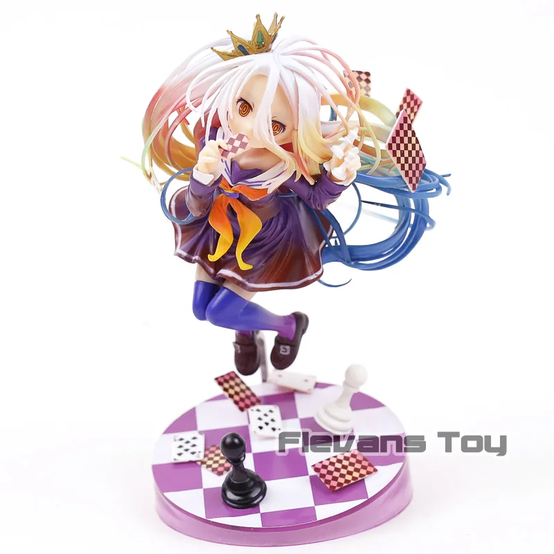 Beste Shiro GEEN GAME GEEN LEVEN GAME LEVEN Wit 3 Generatie Poker 1 8 Schaal PVC Figuur Collectible Beeldjes Speelgoed