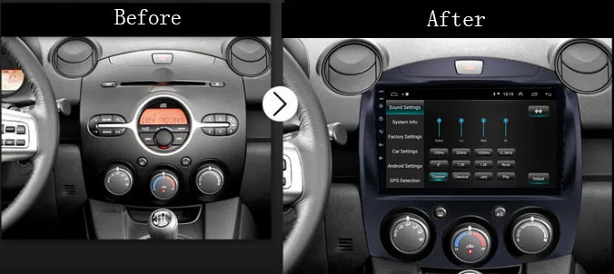 Excellent IDOICT Android 8.1 Car DVD Player GPS Navigation Multimedia For Mazda 2 Radio 2007-2012 car stereo wifi 5