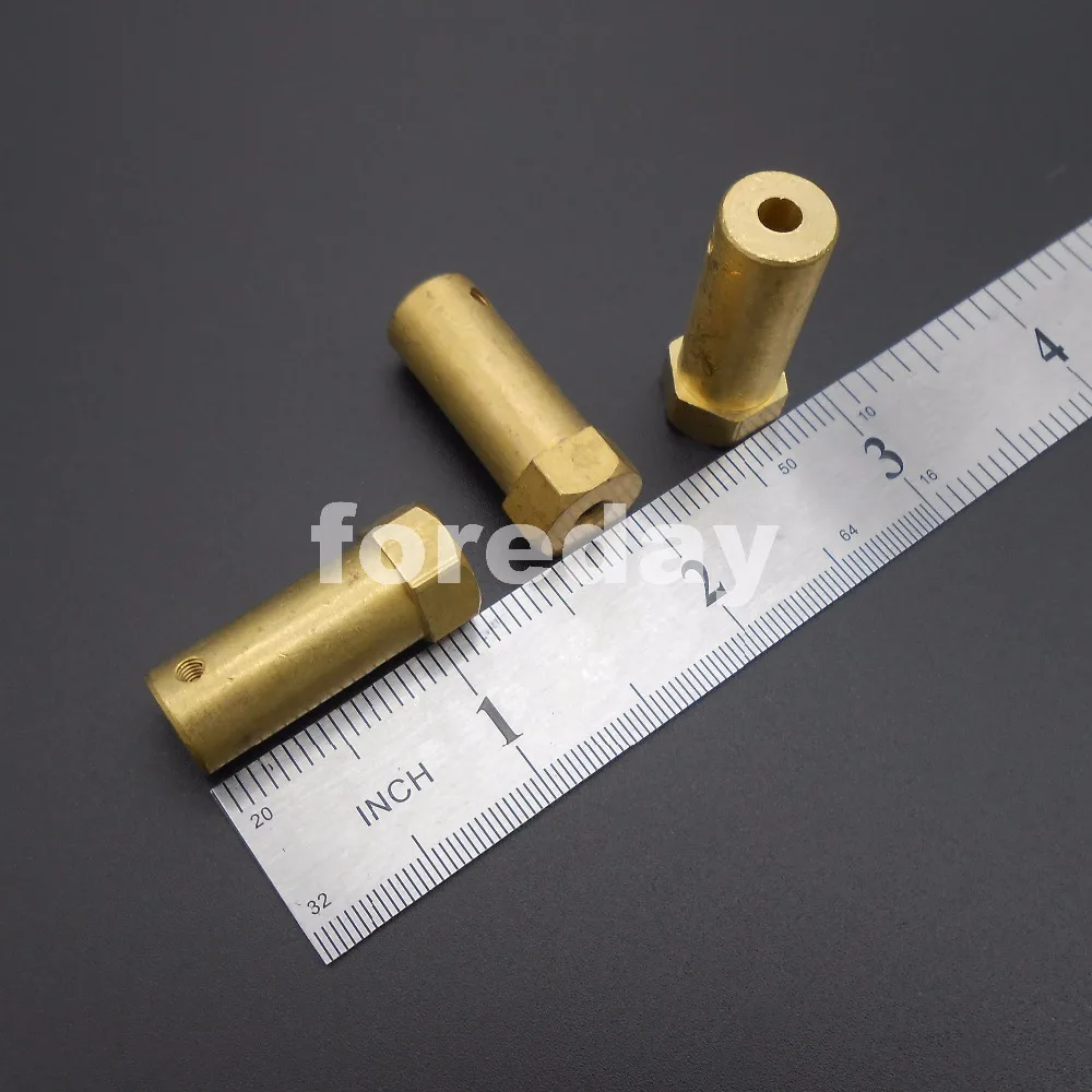 

100PCS Brass 5MM Flexible Hexagonal hexagon Coupling Coupler Six edge Shaft Motor Flexible length: 30mm M5 10 Spanners*FD329X100