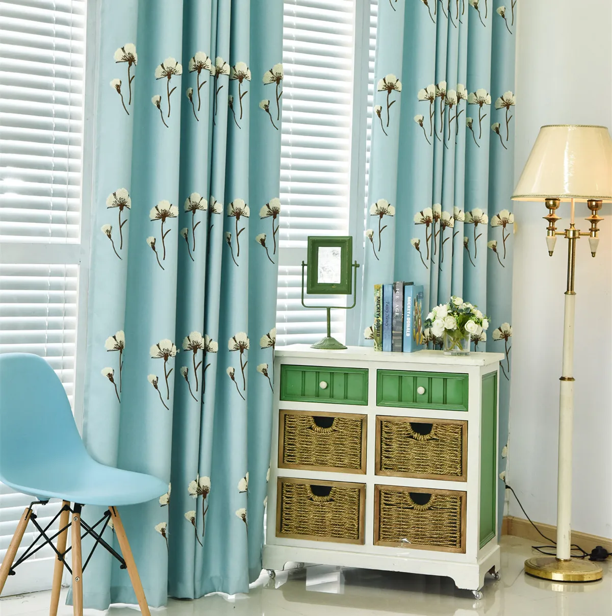 Buy New Korean Curtains Living Room Bedroom Pastoral