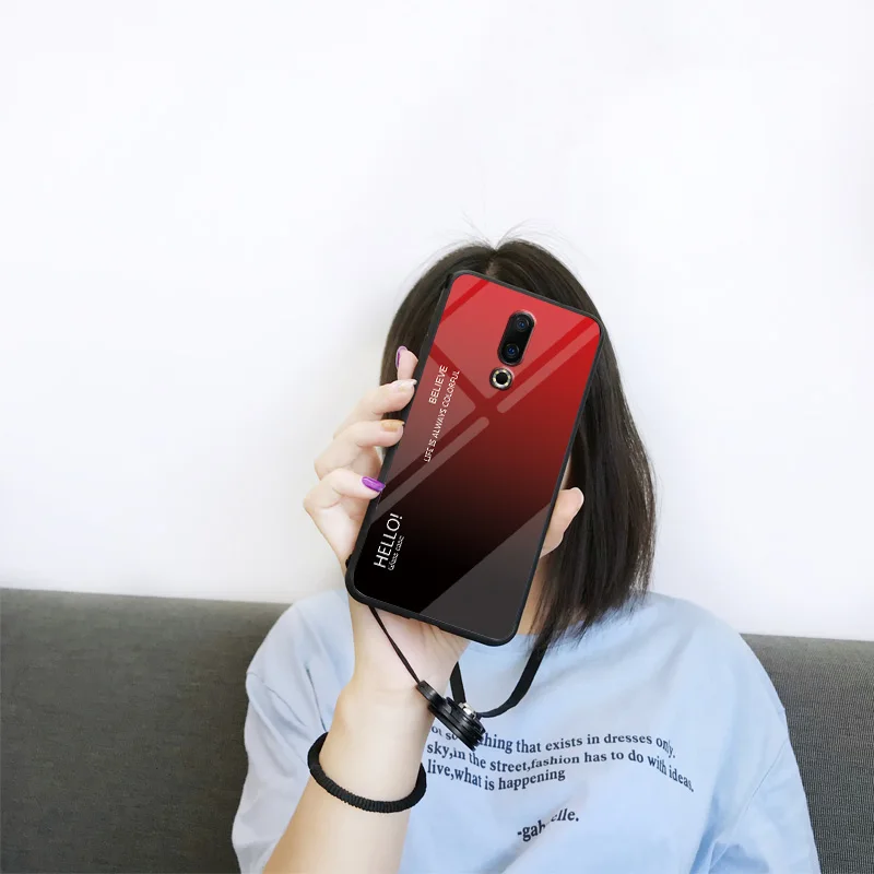Чехол для Meizu 16th роскошный градиентный Мягкий силиконовый чехол бампер из