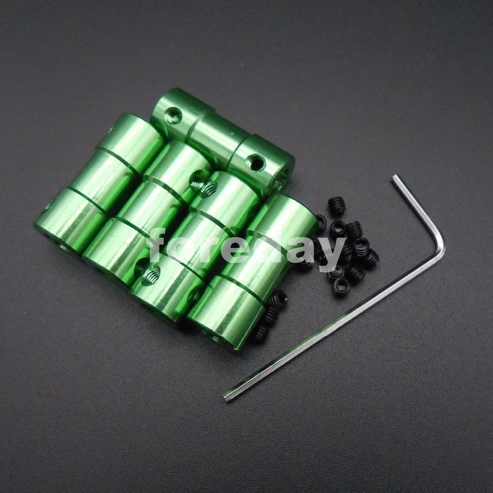 

10PCS Aluminum Green 2.3-3mm Shaft Motor Flexible Coupling Coupler Length: 25mm dia. 10mm +2 Spanner wrench 2.3-3 *FD478X10+2