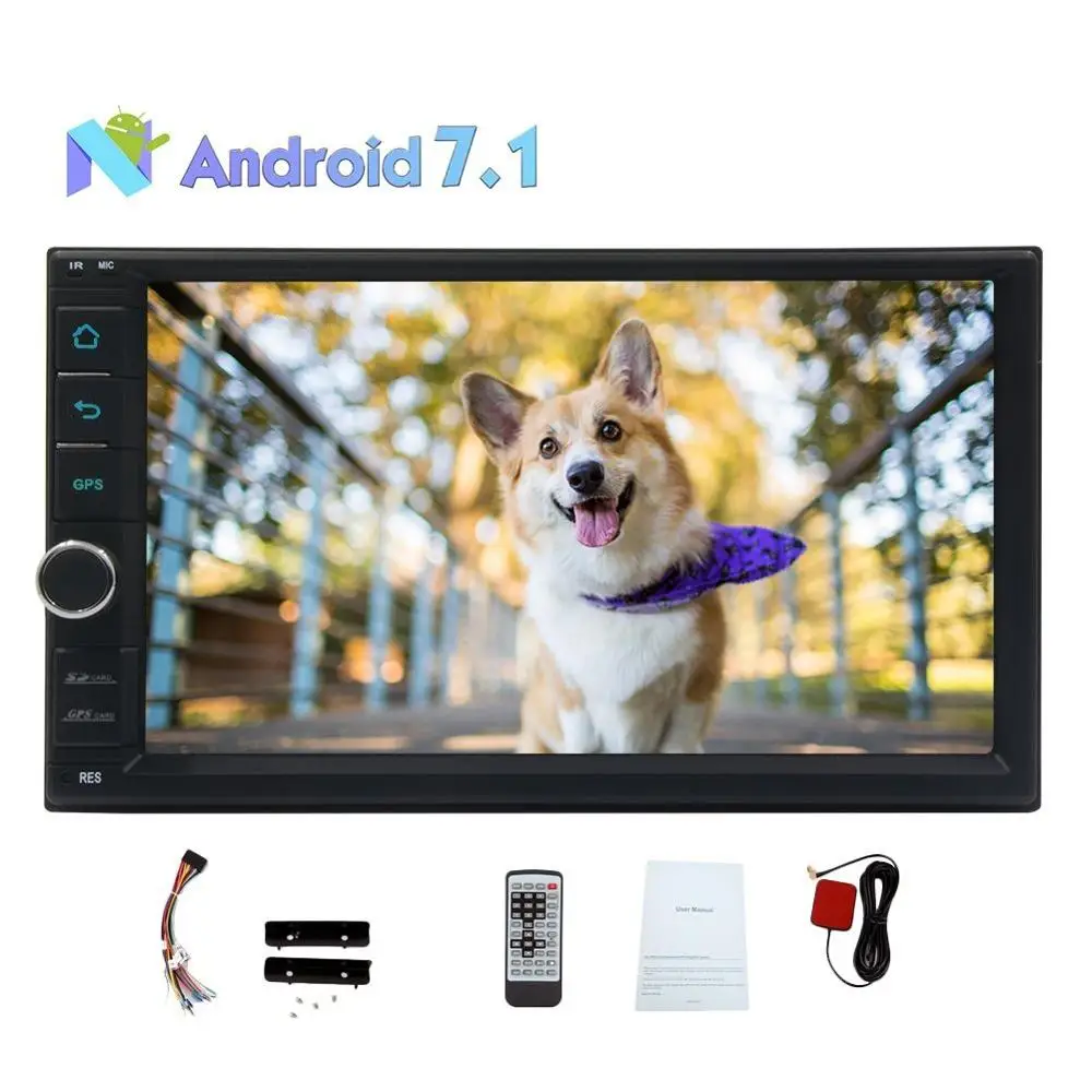 Android 7.1 Car Stereo 2Din Head Unit Octa-core 7'' GPS Navigation In Dash Wifi Internet AM/FM Radio Bluetooth Microphone USB/SD Android 7.1 Car Stereo 2Din Head Unit Octa-core 7'' GPS Navigation In Dash Wifi Internet AM/FM Radio Bluetooth Microphone USB/SD