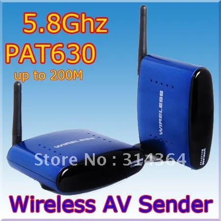 

2pc/lot AV Sender Wireless Transmitter Receiver 200m,av sender and receiver,5.8ghz wireless av sender,Free Shipping,PAT 63