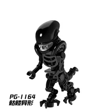 50 шт./партия, скелет хищника, Череп, инопланетянин, Одноглазый, Хэллоуин, Циклоп, омино, змея, немертвецы, Супер герои, строительные блоки