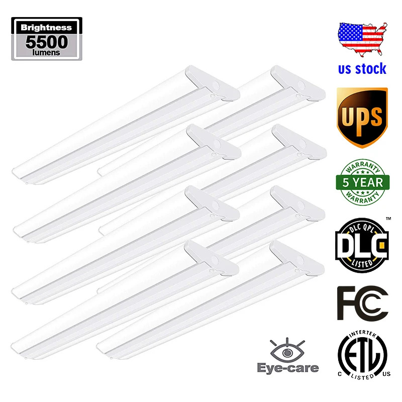 

LED Garage Light LED Tube Lights 50W 4ft Ultra Slim Wraparound LED Ceilling Lighting for Office Indoor Light Fixture Eyes Care