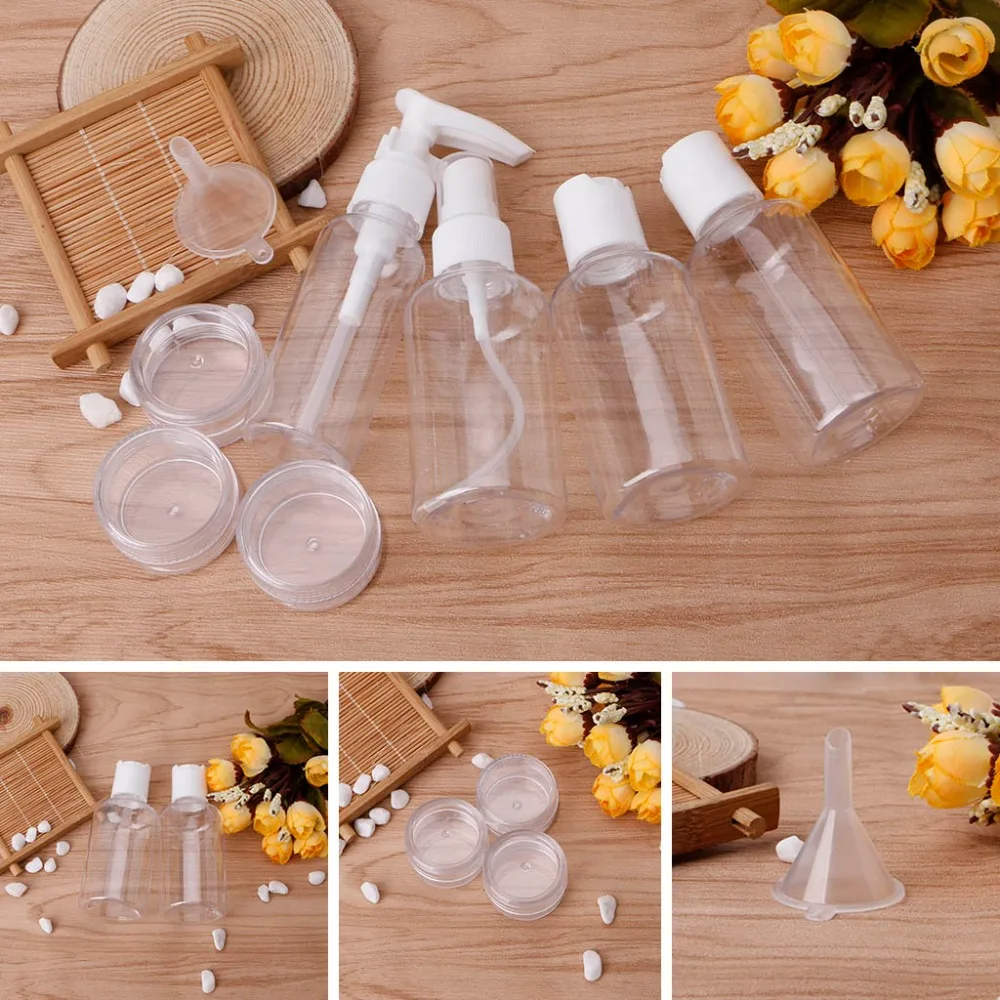 

8pcs Light Weight Business Trip Travel Bottle Portable Cream Empty Container Set