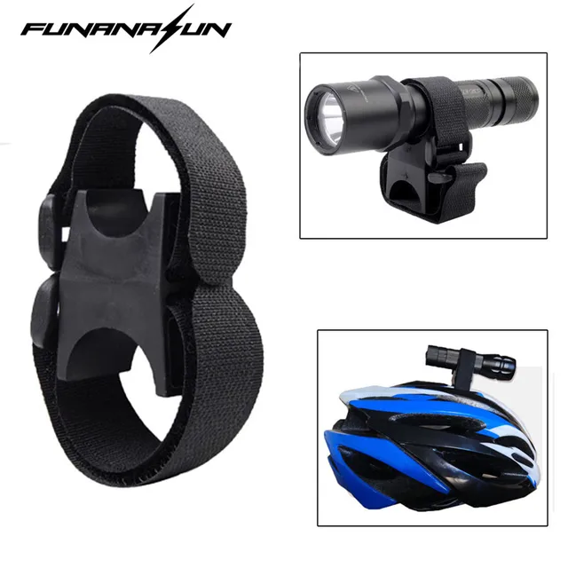 Bike LED Flashlight Strap Mount Led Tourch Fixed Clip Mountain Bicycle