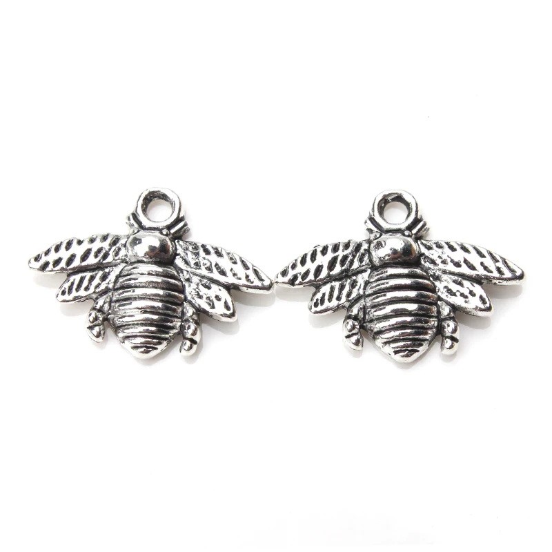 10pcs-lot-15-21mm-Bee-Charms-Antique-Silver-Tone-for-diy-charms-necklace-pendant-jewelry-accessories