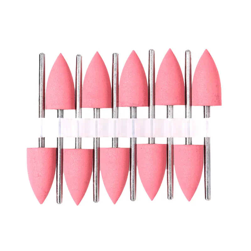 

10 pcs Dental Silicone Rubber Polisher Grinders for Oral Intial Resin Base Hidden Denture Polishing Burs 410#